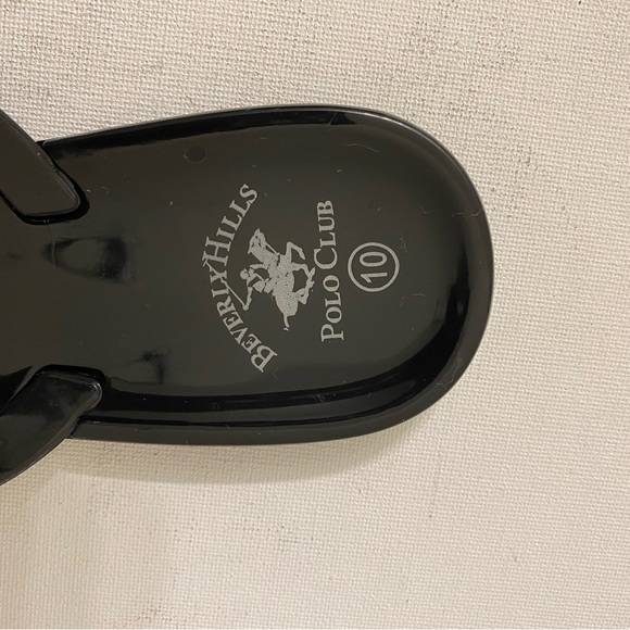 BEVERLY HILLS POLO CLUB jelly pearl beaded flip flops women’s size 10 - Picture 6 of 8